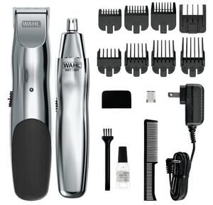 Wahl Groomsman Rechargeable Beard Trimming kit for Mustaches, Nose Hair, and
